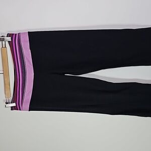 Lululemon black and purple size 8 wide leg leggings